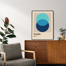 Acadia National Park Mid Century Poster  Abstract Travel Poster  Minimalist Art Print  National Park Poster   Maine Poster 1504798619
