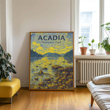 Acadia National Park Poster, Maine USA Travel Poster, Jordan Pond, Bubble Mountains, Vintage Travel Print, Wall Art, Framed Print, WPA, Gift copy