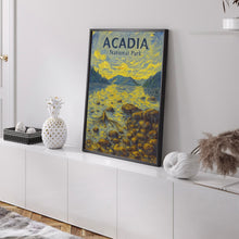 Acadia National Park Poster, Maine USA Travel Poster, Jordan Pond, Bubble Mountains, Vintage Travel Print, Wall Art, Framed Print, WPA, Gift copy