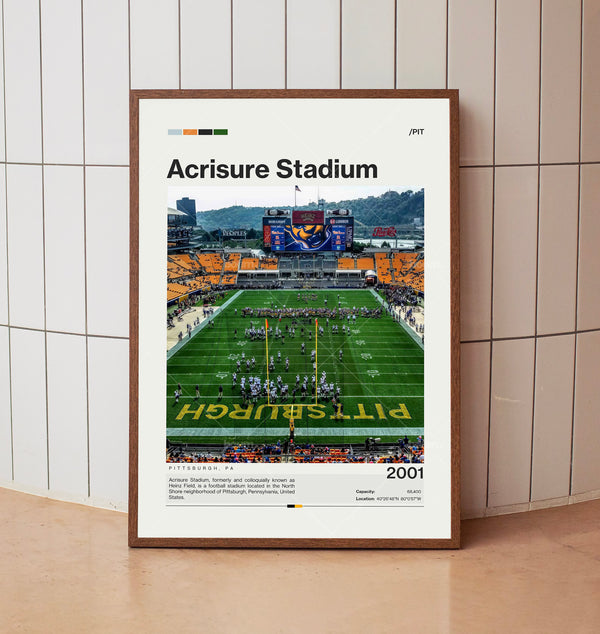 Acrisure Stadium Poster, Pittsburgh Steelers Poster Print, NFL Stadium Poster, Football Fan Gift Print