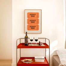 Admit One Ticket Print, Trendy Wall Art, Ticket Art Print, Retro Bar Cart Print, Wall Decor, Digital Retro Wall Art, Retro Ticket Poster 1826811669