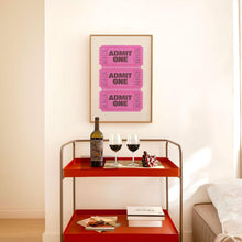 Admit One Ticket Print, Trendy Wall Art, Ticket Art Print, Retro Bar Cart Print, Wall Decor, Digital Retro Wall Art, Retro Ticket Poster 1812616316
