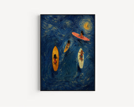 Aerial Surfer Girls Poster, Coastal Wall Art, Ocean Poster Print, Beach House Decor, Summer Wall Art, Turquoise Art Print, Surf Poster