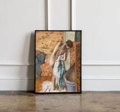 After the Bath by Edgar Degas Print,  After the Bath 1885 Poster, Degas Exhibition Poster, Degas wall Art, Naked Woman print 1190628874