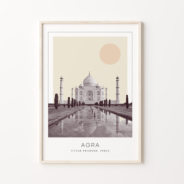 Agra Poster Print, Agra Travel Poster, Agra Minimalistic Wall Art, Agra, Uttar Pradesh, India 1882437495