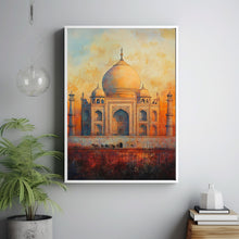 Agra Travel Poster, Travel Print of Agra, Taj Mahal Art Lovers Gift