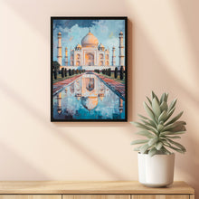 Agra Travel Poster, Travel Print of Agra, Taj Mahal Art Lovers Gift 1