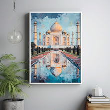 Agra Travel Poster, Travel Print of Agra, Taj Mahal Art Lovers Gift 1