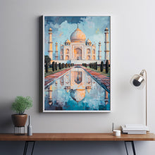 Agra Travel Poster, Travel Print of Agra, Taj Mahal Art Lovers Gift 1