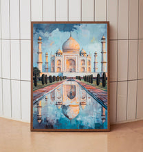 Agra Travel Poster, Travel Print of Agra, Taj Mahal Art Lovers Gift 1