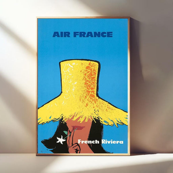 Air France French Riviera Vintage Travel Poster, Classic Film, Room Decor Canvas Posters,  Wall Art Poster, Poster Gifts 1774561724