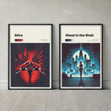 Akira & Ghost in the Shell Minimalist Anime Poster Set - Cyberpunk Digital Prints for Home Decor 1878685660