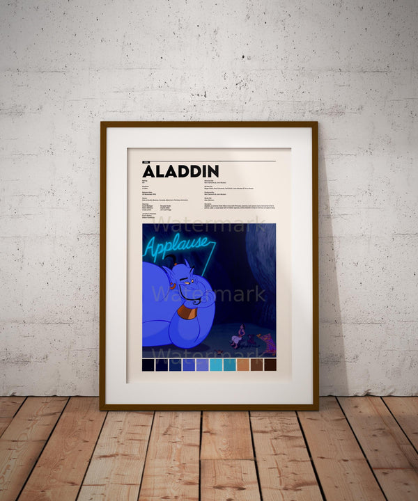 Aladdin Poster  Wall Art Print  Vintage Art Print  Custom Movie Poster  Digital Wall Art  Home Décor  Printable 1850700830
