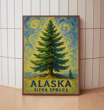 Alaska Sitka Spruce Tree Wall Art, Alaska State Tree Art Print, State Tree Symbol Artwork, Nature Home Decor