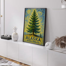 Alaska Sitka Spruce Tree Wall Art, Alaska State Tree Art Print, State Tree Symbol Artwork, Nature Home Decor