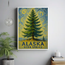 Alaska Sitka Spruce Tree Wall Art, Alaska State Tree Art Print, State Tree Symbol Artwork, Nature Home Decor