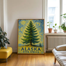 Alaska Sitka Spruce Tree Wall Art, Alaska State Tree Art Print, State Tree Symbol Artwork, Nature Home Decor