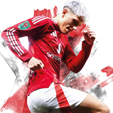 Alejandro Garnacho - 202425 - Home Kit - Football Poster - Football Print 1818426609