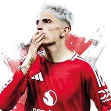 Alejandro Garnacho - 202425 - Home Kit - Poster - Print 1806797419