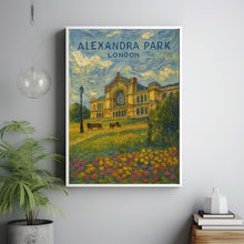 Alexandra Park Poster, London Travel Print, Ally Pally, Alexandra Palace, Muswell Hill, Wood Green, North London, Railway Poster, Vintage