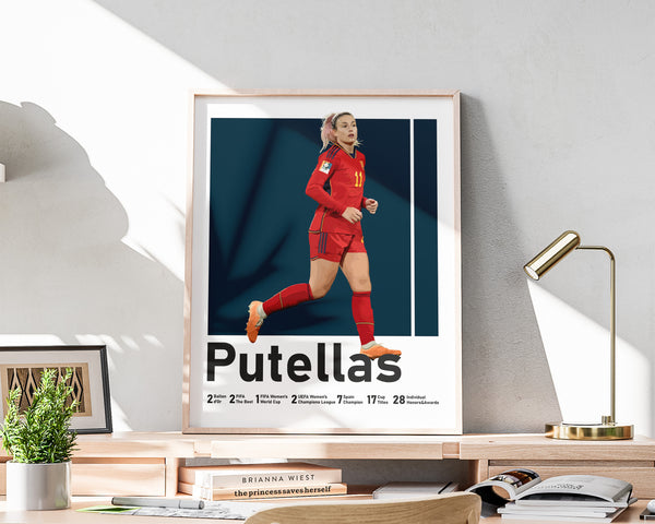 Alexia Putellas Poster, Women's Football Art Print Sport Poster 1557877312