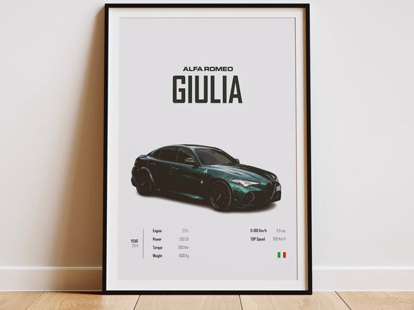 Alfa Romeo Giulia Poster - Giulia Prints - Alfa Romeo Posters - Car Prints - Car Wall Art - Car Poster  Download - Boys Room Decor