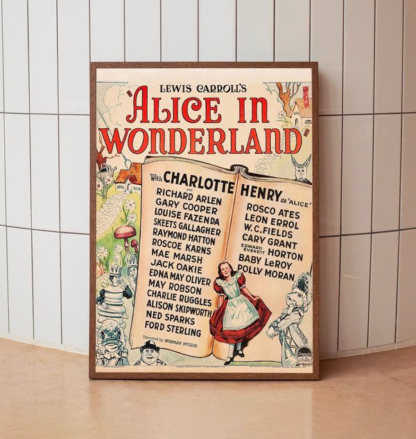 Alice in Wonderland 1933Poster Art Print Movie Posters Gift for Movie lovers 1