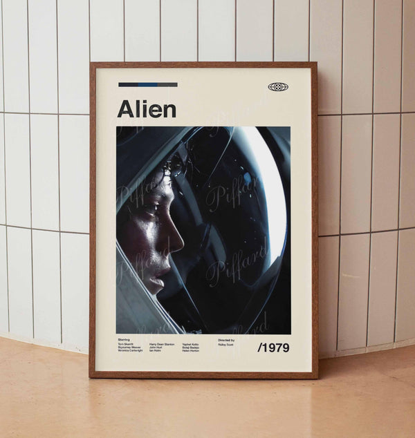 Alien 1979 Vintage Movie Poster - Ridley Scott American Cinema Minimalist Midcentury Wall Art Print - Home Decor