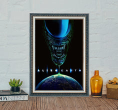Alien Earth 2025 Movie Poster Classic Sci-Fi Canvas Art 4351727650