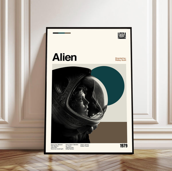 Alien Poster - Movie Poster - Midcentury Modern Art - Minimalist Print - Retro Poster - Vintage Print Art - Wall Art - Gifts for him 4376219237