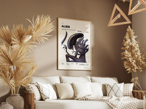 Alien Poster, Ridley Scott's Film Alien Print, Cult Horror Movie Poster, Sigourney Weaver Starring Film Print, Movie Wall Art Idea 4330082913