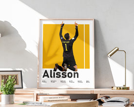 Alisson Becker Poster, Brazilian Goalkeeper Wall Art Sport Poster 1566144491