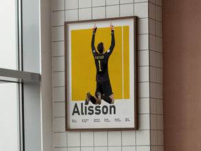 Alisson Becker Poster, Brazilian Goalkeeper Wall Art Sport Poster 1566144491