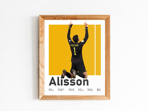 Alisson Becker Poster, Brazilian Goalkeeper Wall Art Sport Poster 1566144491