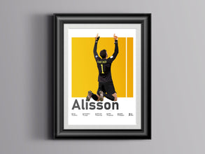 Alisson Becker Poster, Brazilian Goalkeeper Wall Art Sport Poster 1566144491