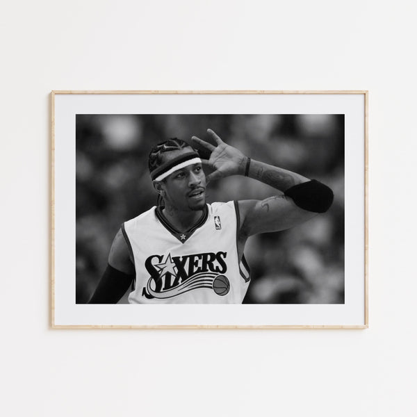 Allen Iverson Poster, The Answer, NBA All Star, Black and White Wall Art, Hall of Fame, Basketball Gift,NBA Fans, Museum Quality Photo Print 4431672041