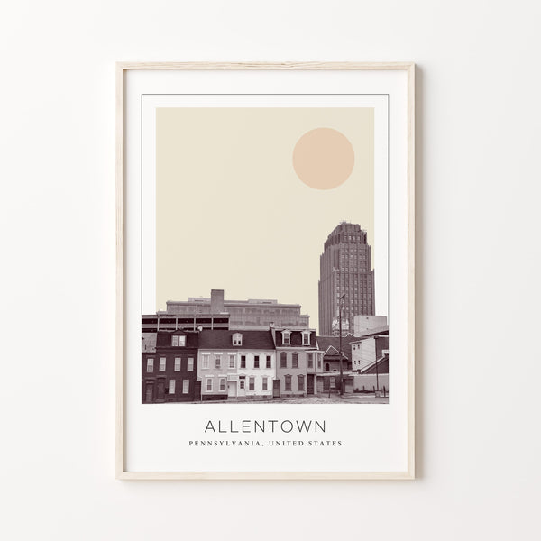 Allentown Poster Print, Allentown Travel Poster, Allentown Minimalistic Wall Art, Allentown, Pennsylvania, United States 1868247166