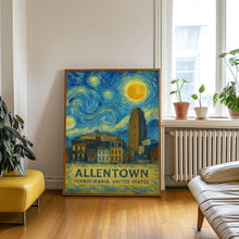 Allentown Poster Print, Allentown Travel Poster, Allentown Van Gogh Style Wall Art, Allentown, Pennsylvania, United States