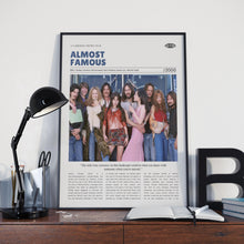 Almost Famous, Cameron Crowe, Retro Movie Poster, Custom Movie Poster Print 4421173242