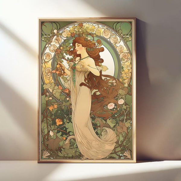 Alphonse Mucha, Art Vintage Poster, Canvas Print, Home Decor, Vintage Wall Art, Romantic Housewarming Gift, Art Nouveau Print 1858398738