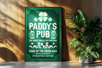Always Sunny Movie Poster Paddys Pub Retro Kitchen Bar Sign Home Decor Wall Art Print Gift 1159080554