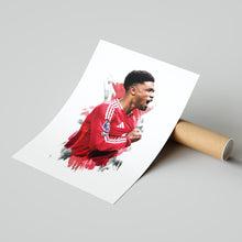 Amad Diallo - 202425 - Home Kit - Poster - Print 1845986170