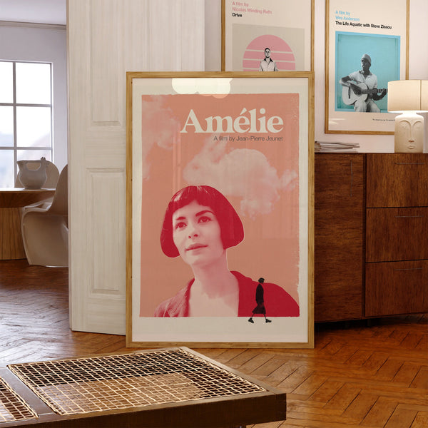 Amelie inspired print - Movie poster, retro, mid century modern, vintage art print, minimalist 1351212843