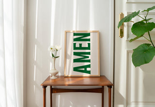 Amen Print, Jesus Typography Poster, Trendy Christian Wall Art, Retro Poster, Religious Wall Decor, Green Christian Poster, Christian Gifts 1855955203