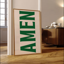 Amen Print, Jesus Typography Poster, Trendy Christian Wall Art, Retro Poster, Religious Wall Decor, Green Christian Poster, Christian Gifts 1855955203