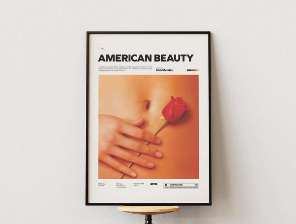 American Beauty Poster, Kevin Spacey and Annette Bening Starring American Beauty Print Poster, Vintage Poster Print, Movie Wall Decor Idea 1876851530