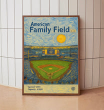 American Family Field Poster, Brewers Poster, Minimalist, Helvetica, Mid-Century Modern, Baseball Art, Baseball Stadium Poster, Milwaukee