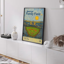 American Family Field Poster, Brewers Poster, Minimalist, Helvetica, Mid-Century Modern, Baseball Art, Baseball Stadium Poster, Milwaukee
