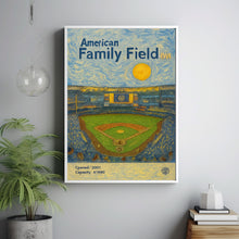 American Family Field Poster, Brewers Poster, Minimalist, Helvetica, Mid-Century Modern, Baseball Art, Baseball Stadium Poster, Milwaukee