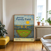 American Family Field Poster, Brewers Poster, Minimalist, Helvetica, Mid-Century Modern, Baseball Art, Baseball Stadium Poster, Milwaukee